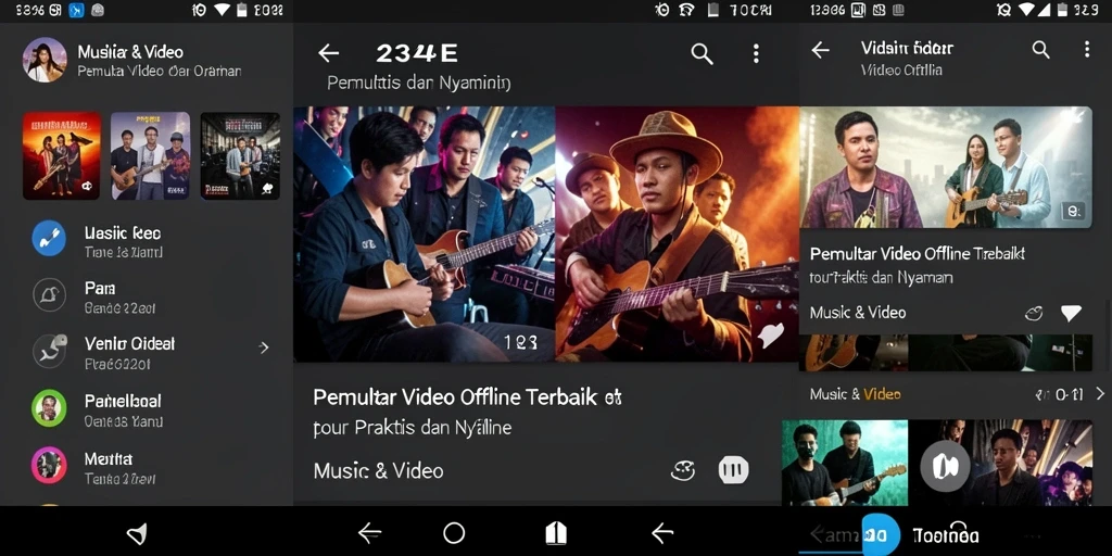 Tampilan antarmuka aplikasi Pemutar Video Offline 234E yang ramah pengguna.