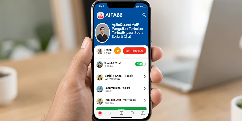 Antarmuka AIFA66 yang ramah pengguna untuk panggilan VoIP.