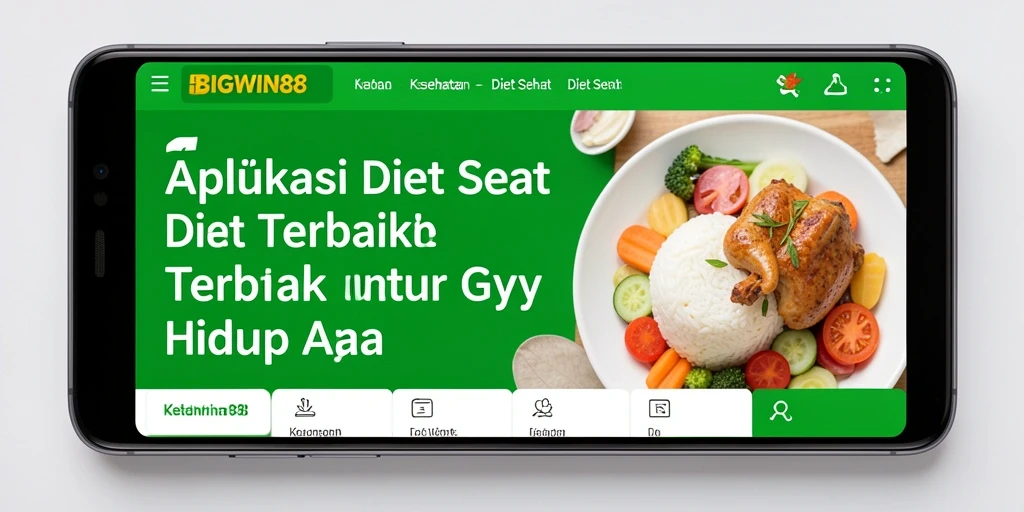 Tampilan antarmuka aplikasi BIGWIN88 yang membantu pelaksanaan diet sehat.