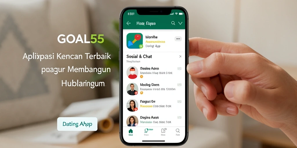 Tampilan utama GOAL55 yang modern untuk pengalaman kencan yang mulus.
