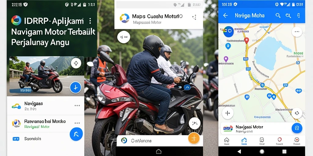 Antarmuka aplikasi IDRRP yang modern dan mudah digunakan untuk navigasi motor.