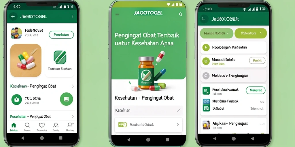 Tampilan antarmuka pengingat obat JAGOTOGEL yang user-friendly.
