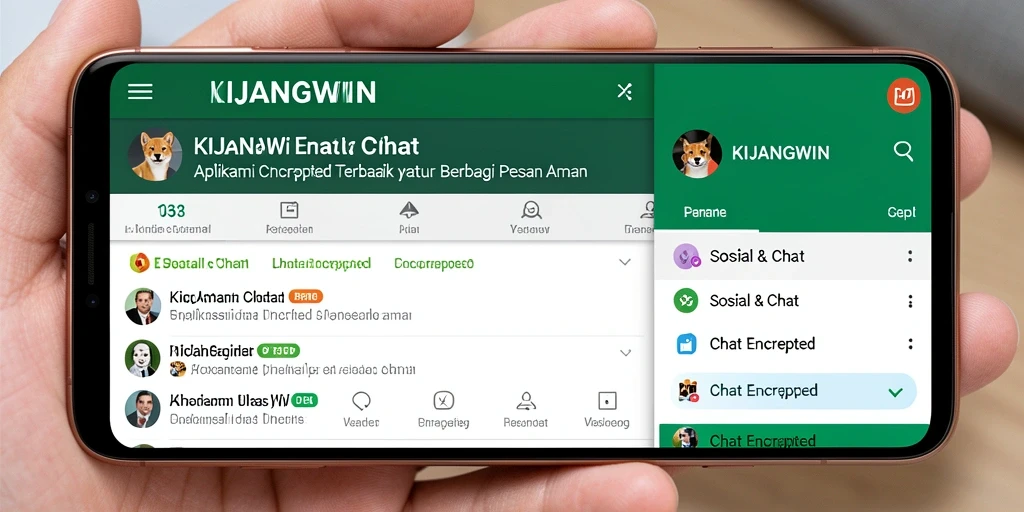 Antarmuka pengguna KIJANGWIN yang aman dan modern untuk Chat Encrypted.