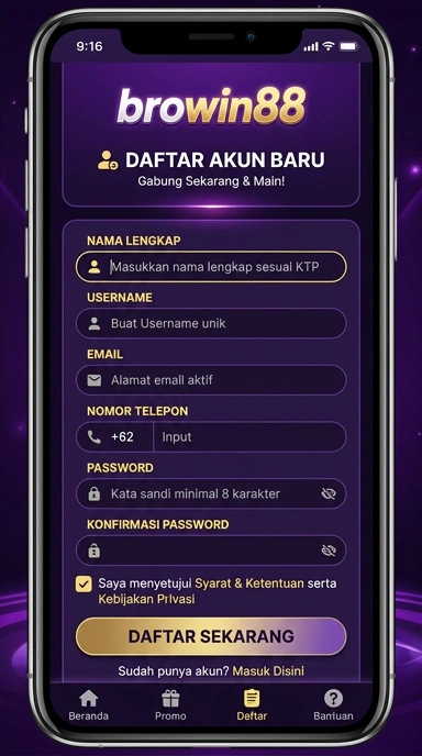 Buat Akun Baru browin88 dengan Mudah dan Cepat