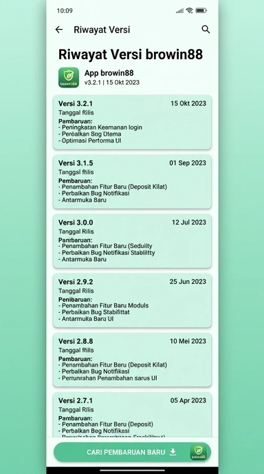 Riwayat Versi Terbaru browin88 untuk Pengguna Android